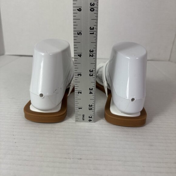 Azalea Wang Women's 6 Stetson White Slip On Square Toe Knot Sandals New 0182 - Picture 8 of 16